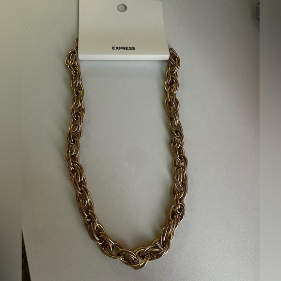 Express Gold Rope Chain Necklace - Picture 1 of 3
